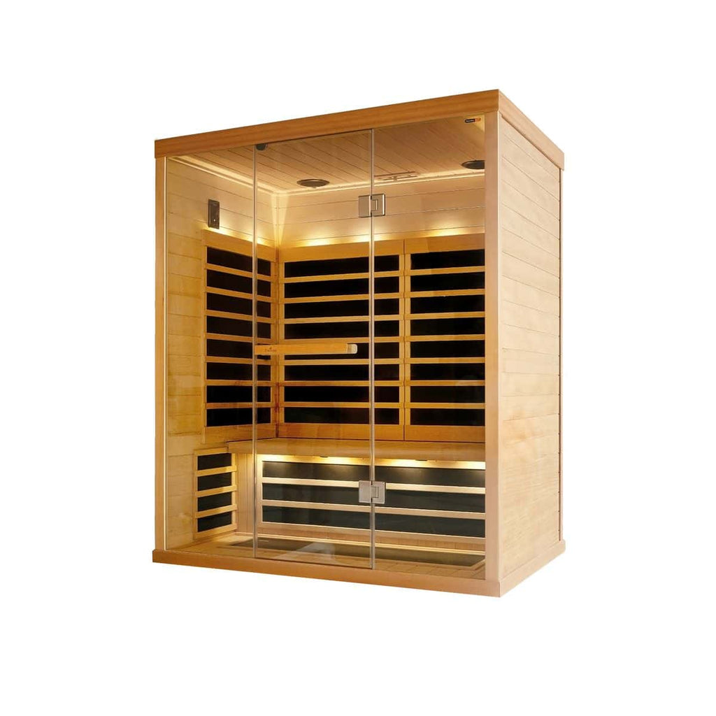 Finnleo S825 Infrared Sauna – 2-3 Person Low EMR with Full Glass Front image 0