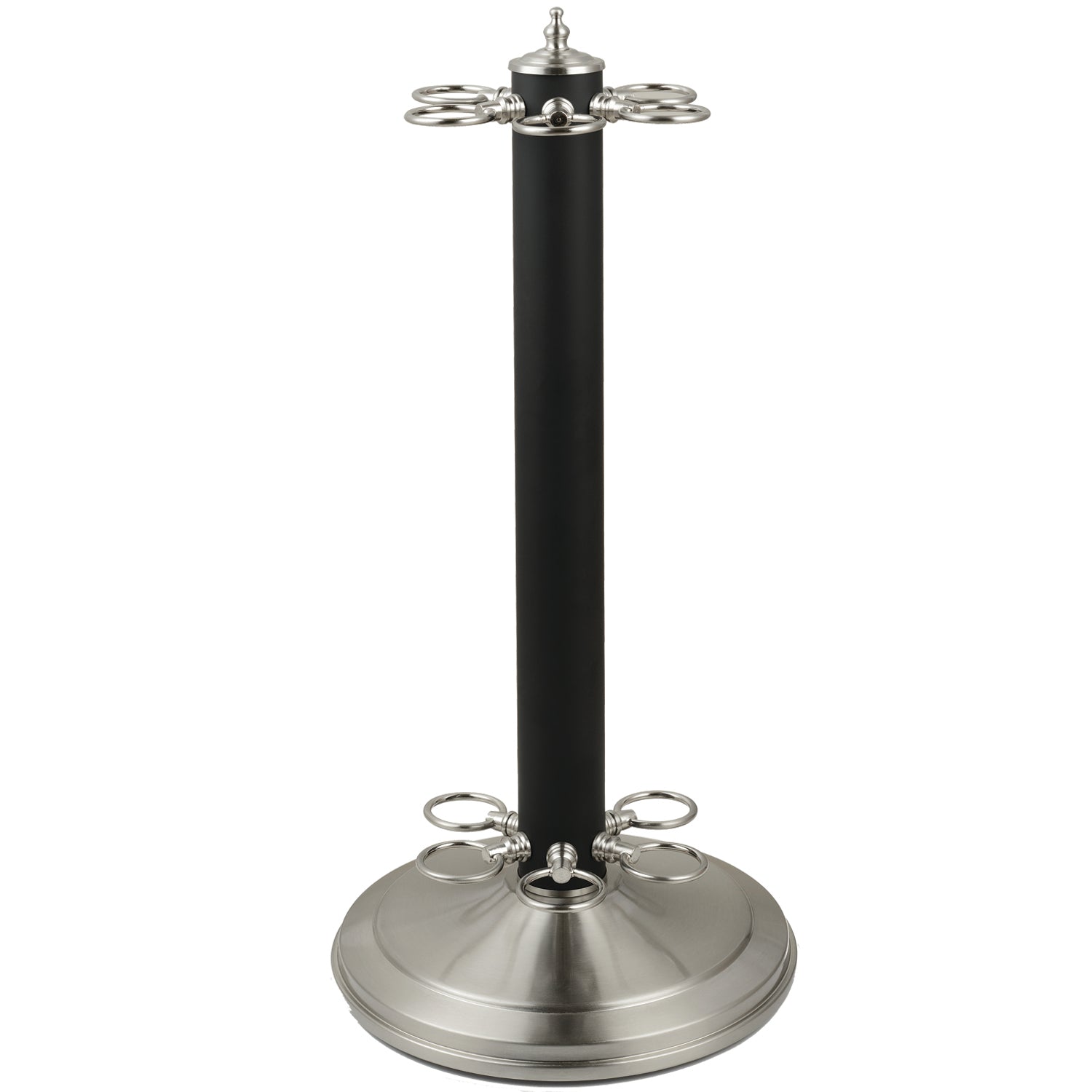 24" Floor Cue Stand - Metal - Matte Black / Stainless image