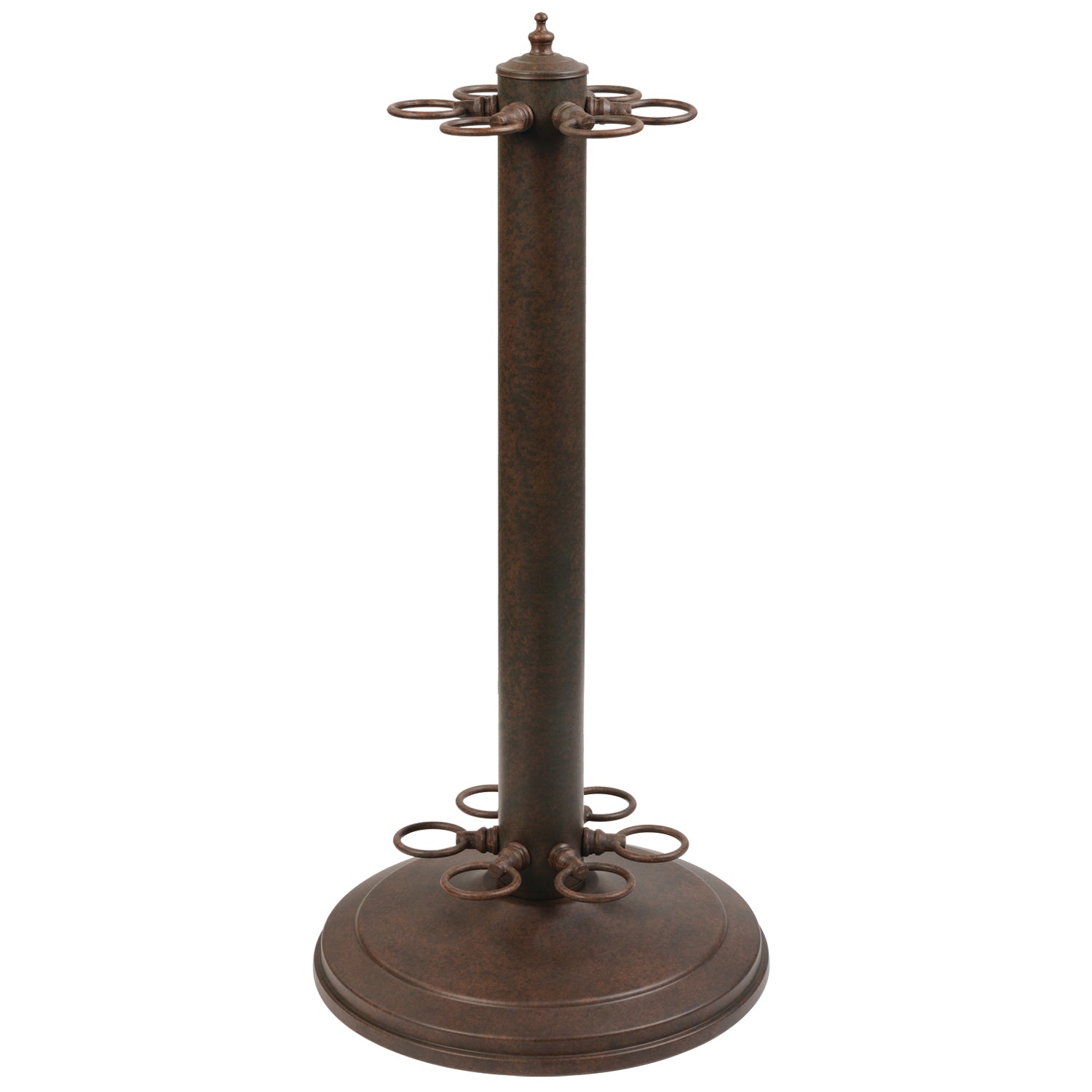 24" Floor Cue Stand - Metal - Old Brown image