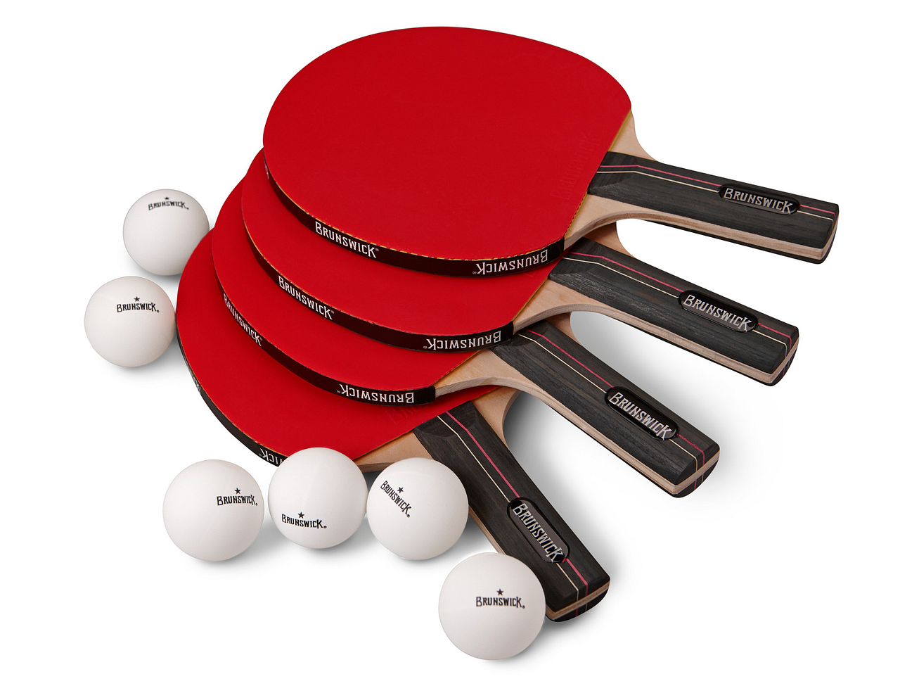 Ping Pong Paddle Set - 4 Raquets-6 Balls image 1
