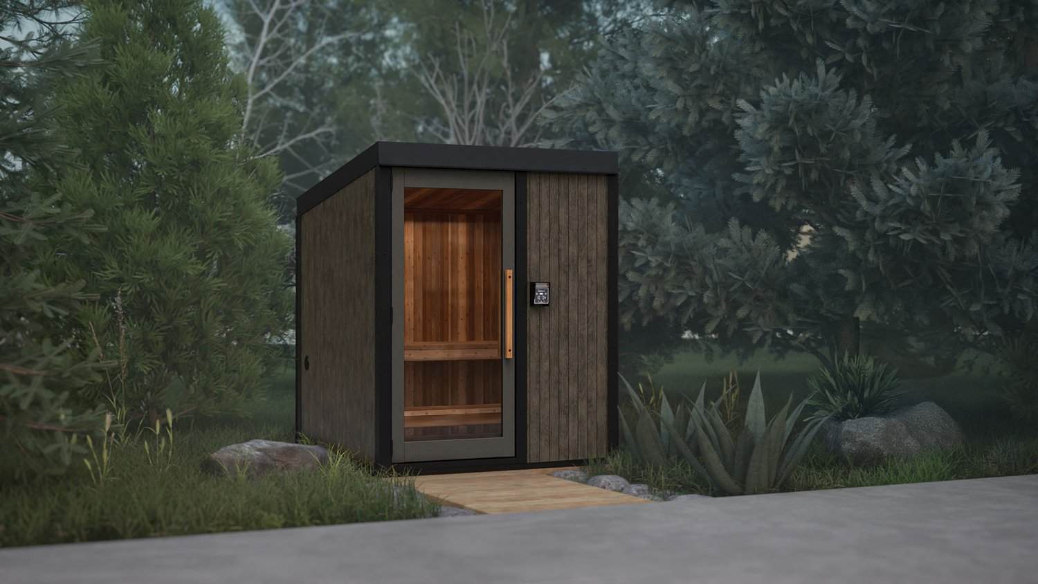 Canadian Outdoor Sauna – Canadian Cedar 6x6 image 1