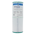 A single cylindrical water filter cartridge with a white paper label reading 'MICROFILTER PLUS' and a blue brand logo, shown on a plain white background.