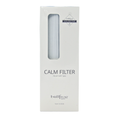 Bullfrog Spas Calm 50 sq ft cartridge filter in a white retail box with the pleated filter visible through the window