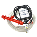 Caldera spa ozone kit with a black generator unit, coiled clear tubing, electrical leads and a red inline fitting.