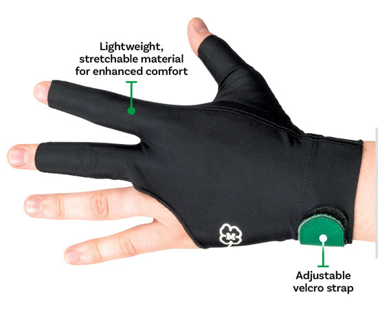 McDermott Left Hand Billiard Glove – Blue & Black
