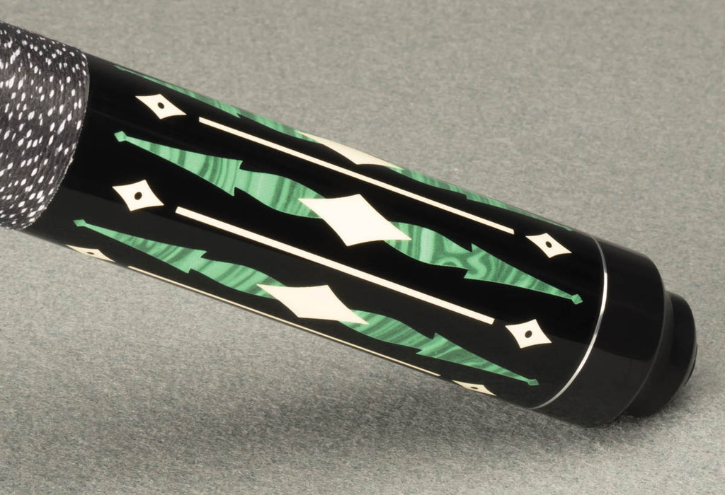 McDermott Lucky L28 Pool Cue | Green Malachite & Diamond Inlays