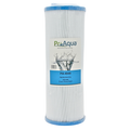 A single ProAqua replacement filter cartridge, model PA-4949, shown vertically against a plain white background. The filter has a white pleated body with blue plastic end caps and a white and blue paper label in the center.
