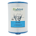 A ProAqua PA-6940 replacement filter cartridge, shown vertically against a plain white background. The filter has a white pleated body with blue plastic end caps and a large white and blue paper label in the center.