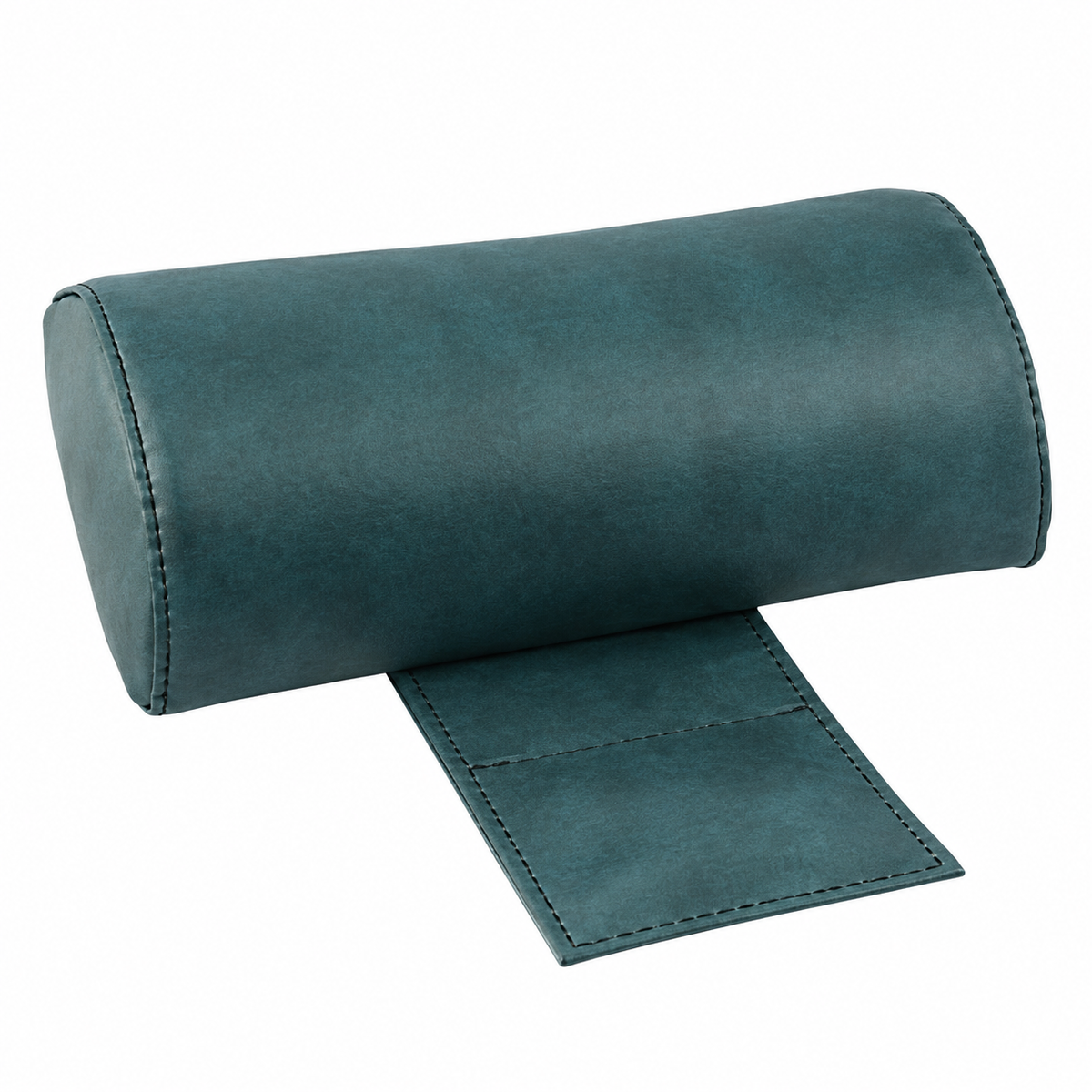 Beachcomber removable spa pillow in Jade with matching flat strap, shown on a white background