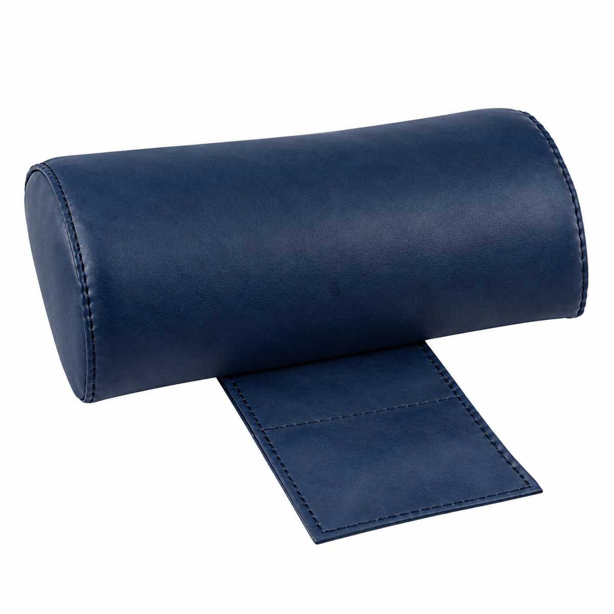 Beachcomber removable spa pillow in Midnight Blue with matching flat strap, shown on a white background