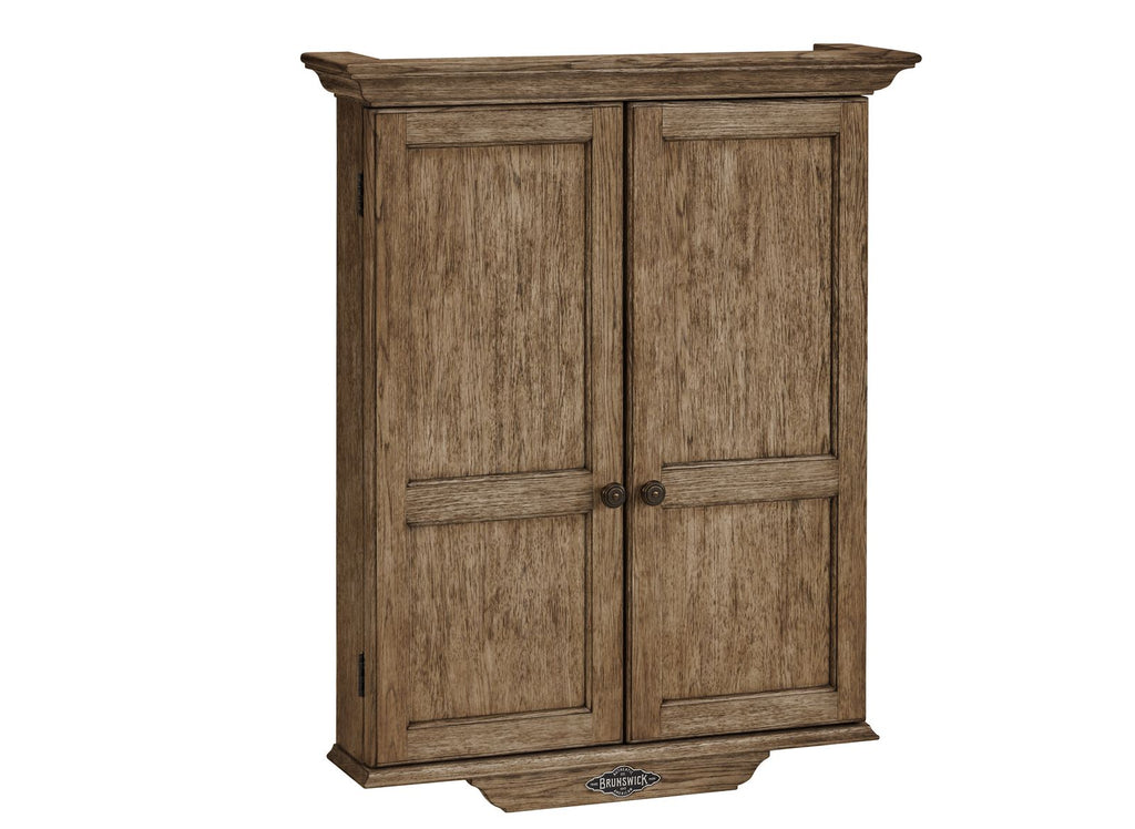 Brunswick Dart Board Cabinet Rustic Dark Brown