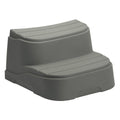 Gray hot tub step on a white background