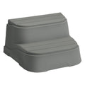 Gray hot tub step on a white background