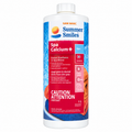 A 1-liter bottle of Sani Marc Summer Smiles Spa Calcium+ liquid balancer, featuring a white bottle with a blue and red label.